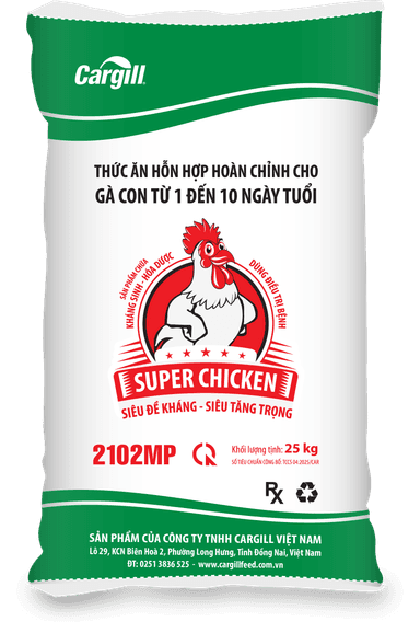 Thức ăn hỗn hợp hoàn chỉnh gà thịt từ 1-10 ngày tuổi