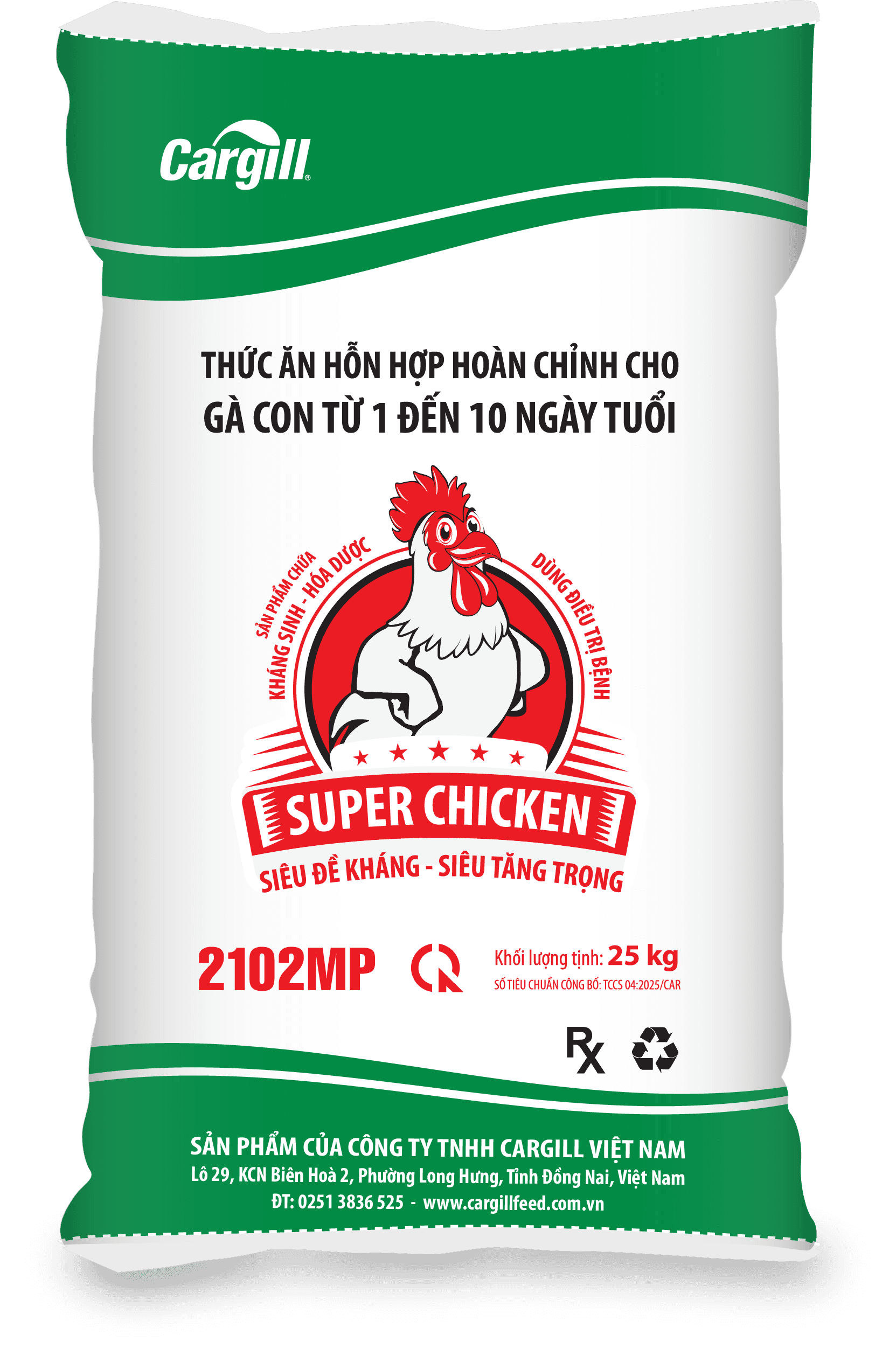 Thức ăn hỗn hợp hoàn chỉnh gà thịt từ 1-10 ngày tuổi