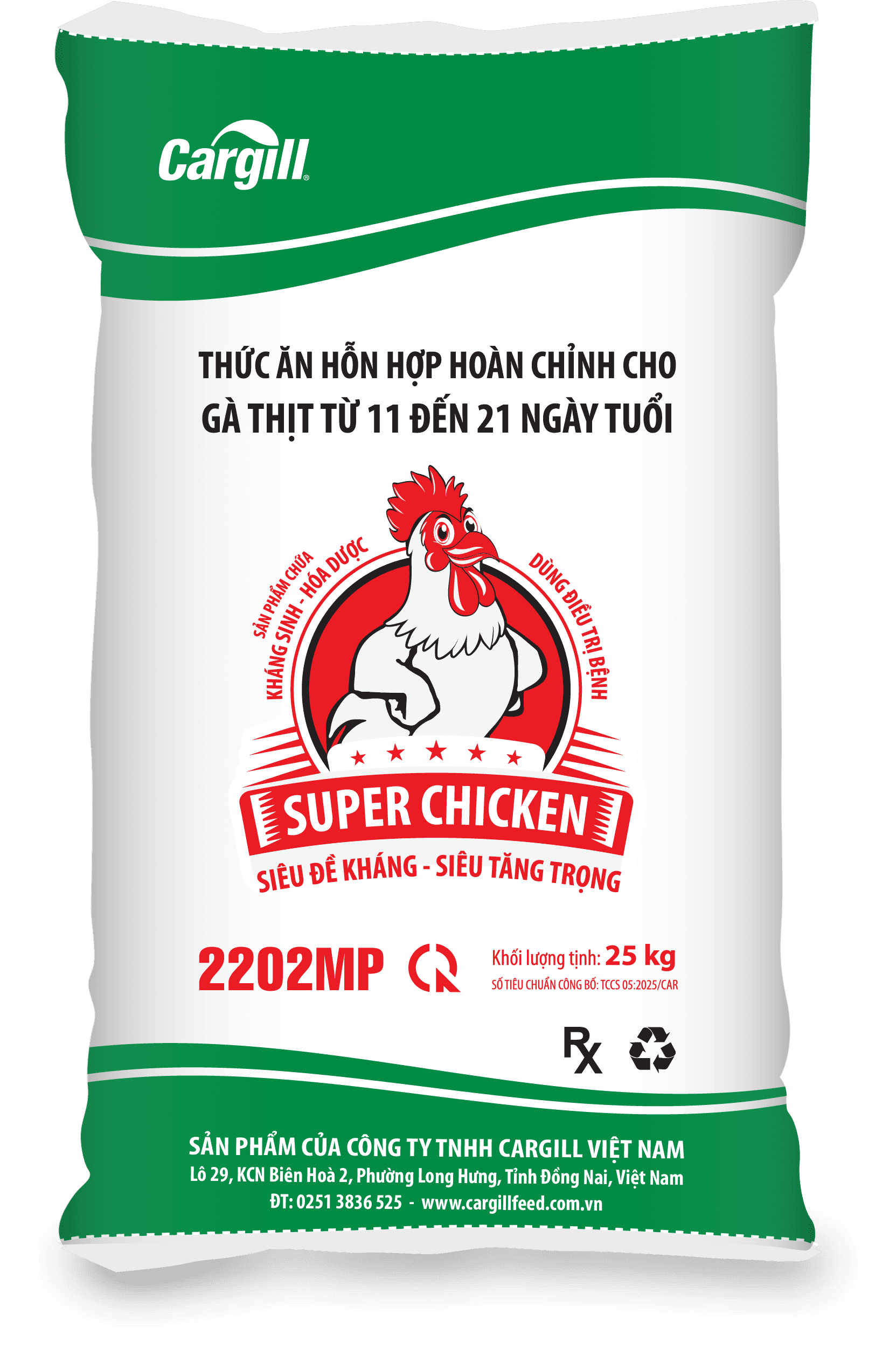 Thức ăn hỗn hợp hoàn chỉnh gà thịt từ 11-21 ngày tuổi