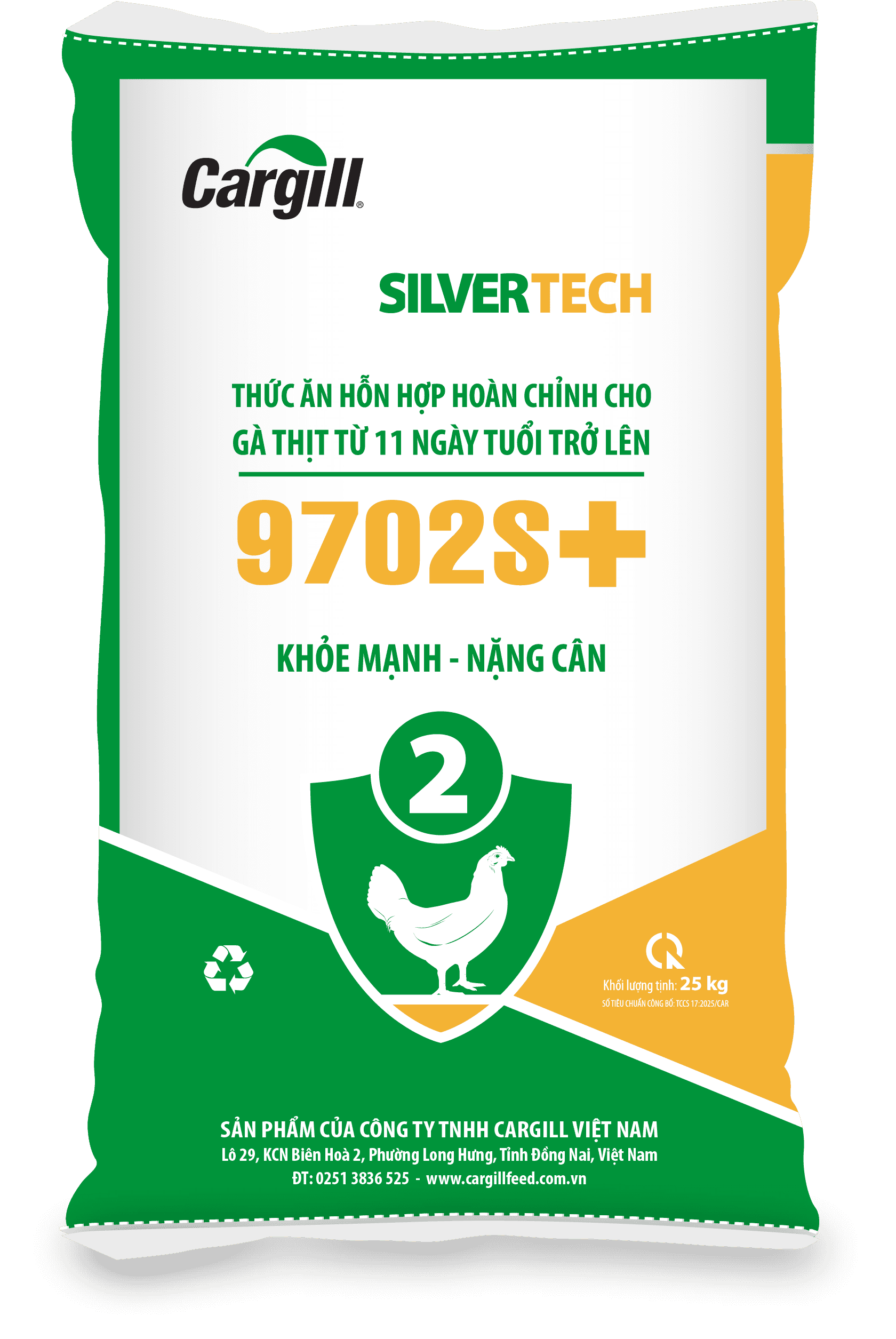 Thức ăn hỗn hợp hoàn chỉnh cho gà thịt từ 11 ngày trở lên