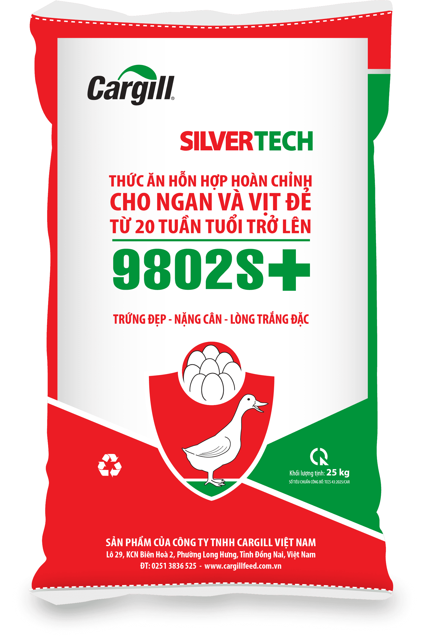 Thức ăn hỗn hợp hoàn chỉnh cho ngan và vịt đẻ từ 20 tuần tuổi trở lên