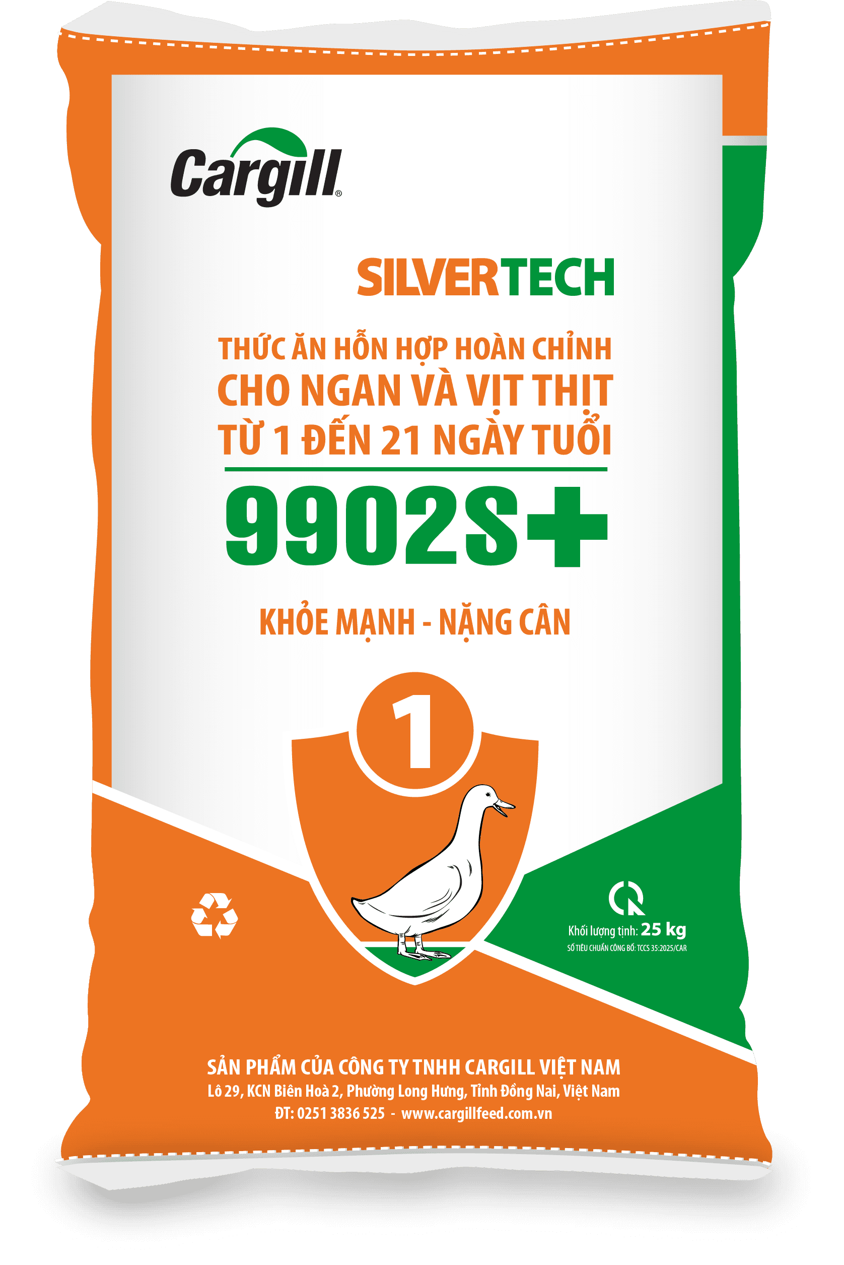 Thức ăn hỗn hợp hoàn chỉnh cho ngan và vịt thịt từ 1 đến 21 ngày tuổi