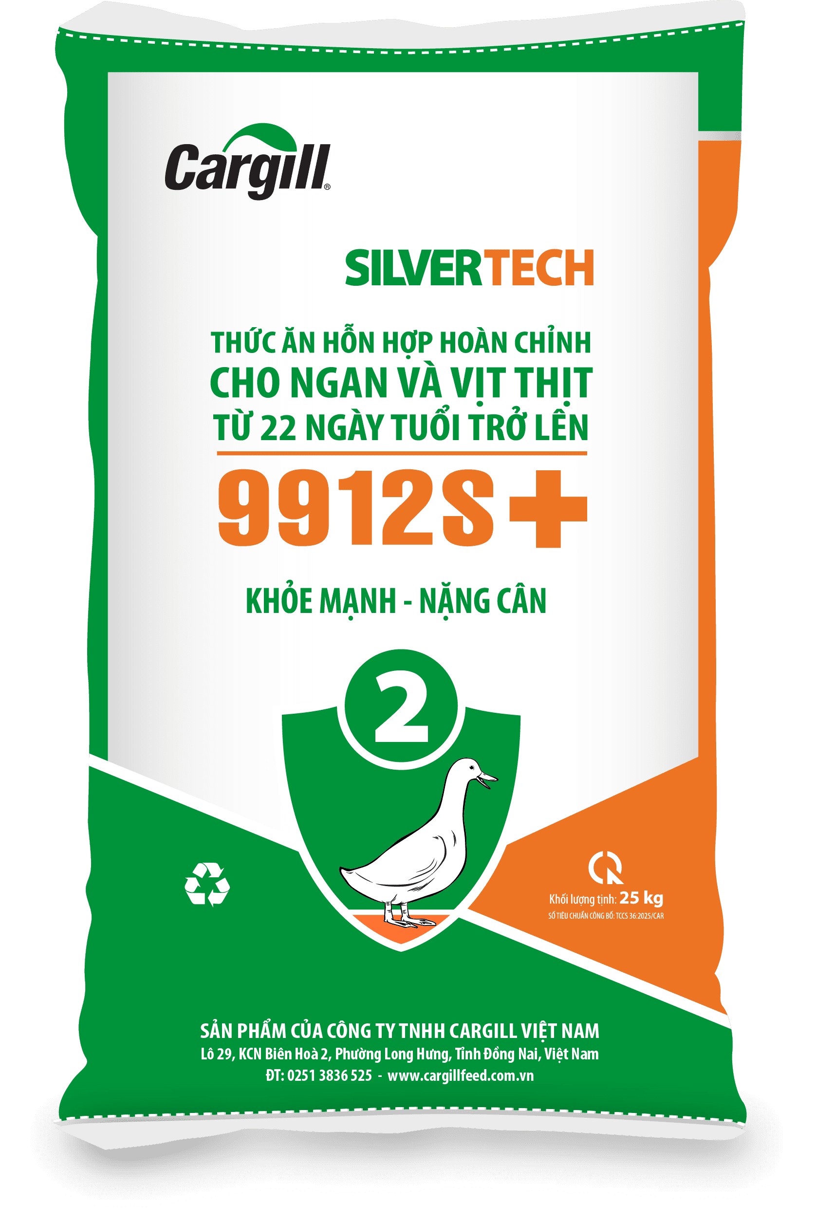 Thức ăn hỗn hợp hoàn chỉnh cho ngan và vịt thịt từ 22 ngày tuổi trở lên